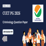 CUET PG 2026 Criminology Question Paper with Solution Pdf